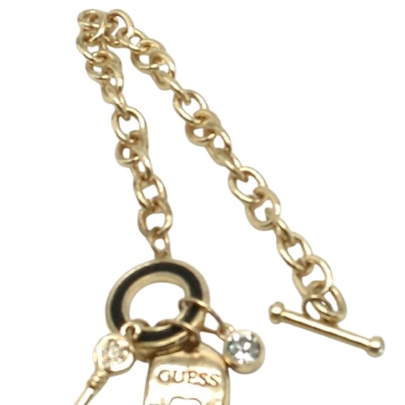 GUESS Toggle Chain Bracelet with Charms Gold-tone *Small Flaw* - Picture 5 of 15